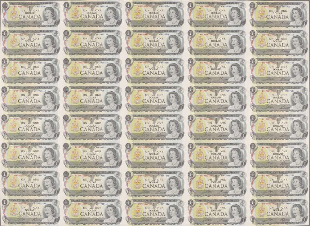 Planche de papier-monnaie