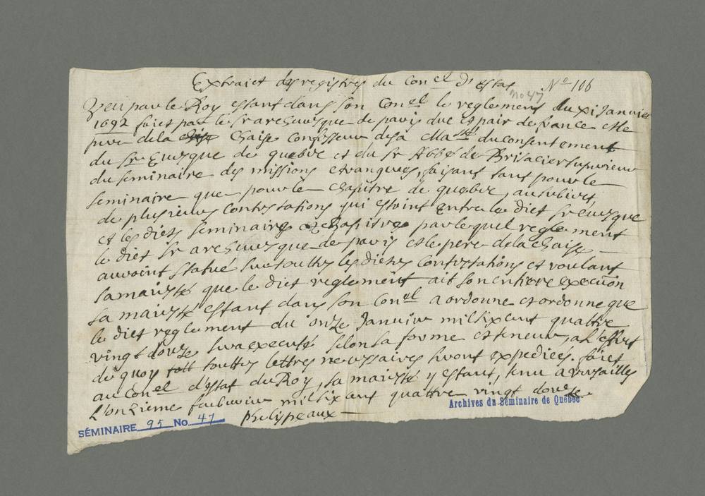 1 page de documents textuels