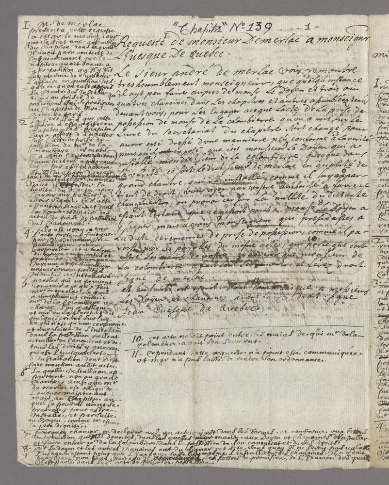 Ordonnance de Monseigneur l'évesque de Quebec