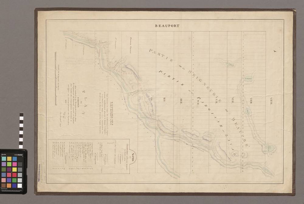 Plan du chemin qui conduit à la Paroisse de Laval dans la Seigneurie de Beaupré arpenté et exploré par ordre des commissaires nommés à cet effet au commencement de septembre 1831